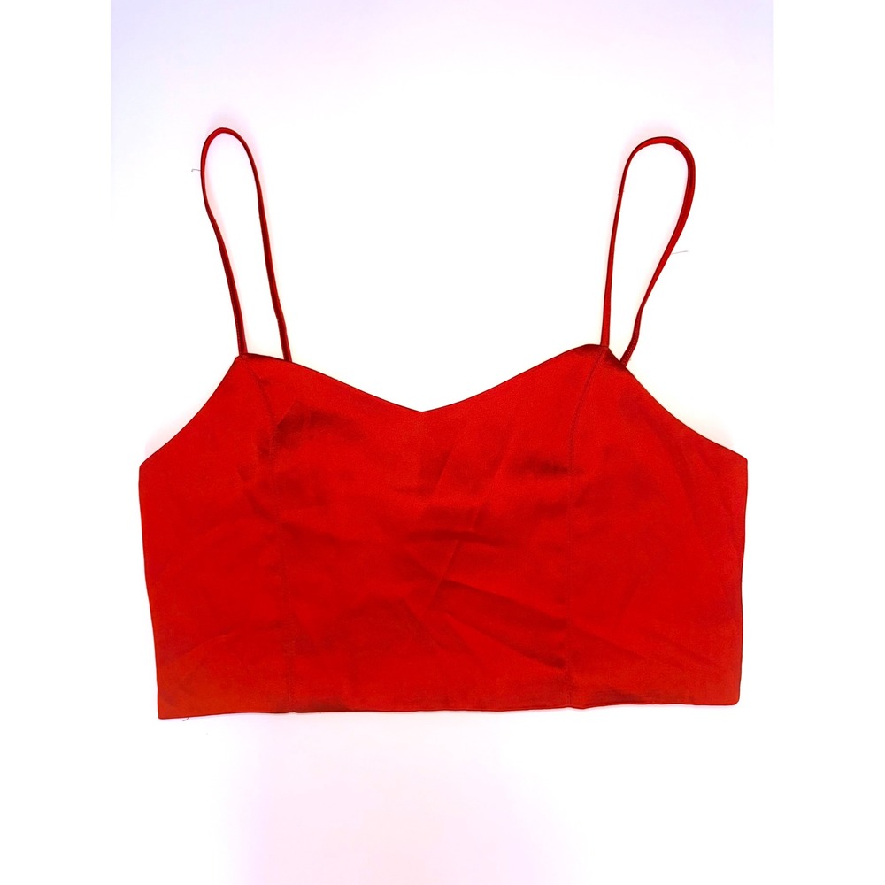 House of Harlow 1960 Red Satin Crop Cami Top Size M NWT